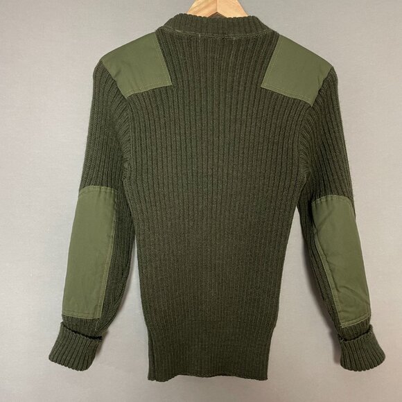 Vintage Jack Young Associates Sweater Tactical Military Green Size 38 Ribbed - Picture 12 of 12